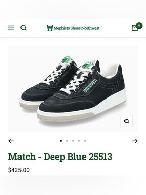 Mephisto ‘MATCH’ Deep Blue Sneakers Size 12